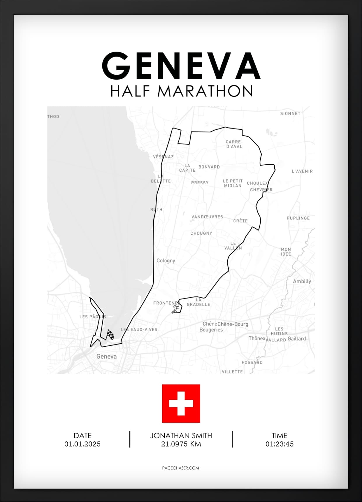 Halbmarathon Genf Poster