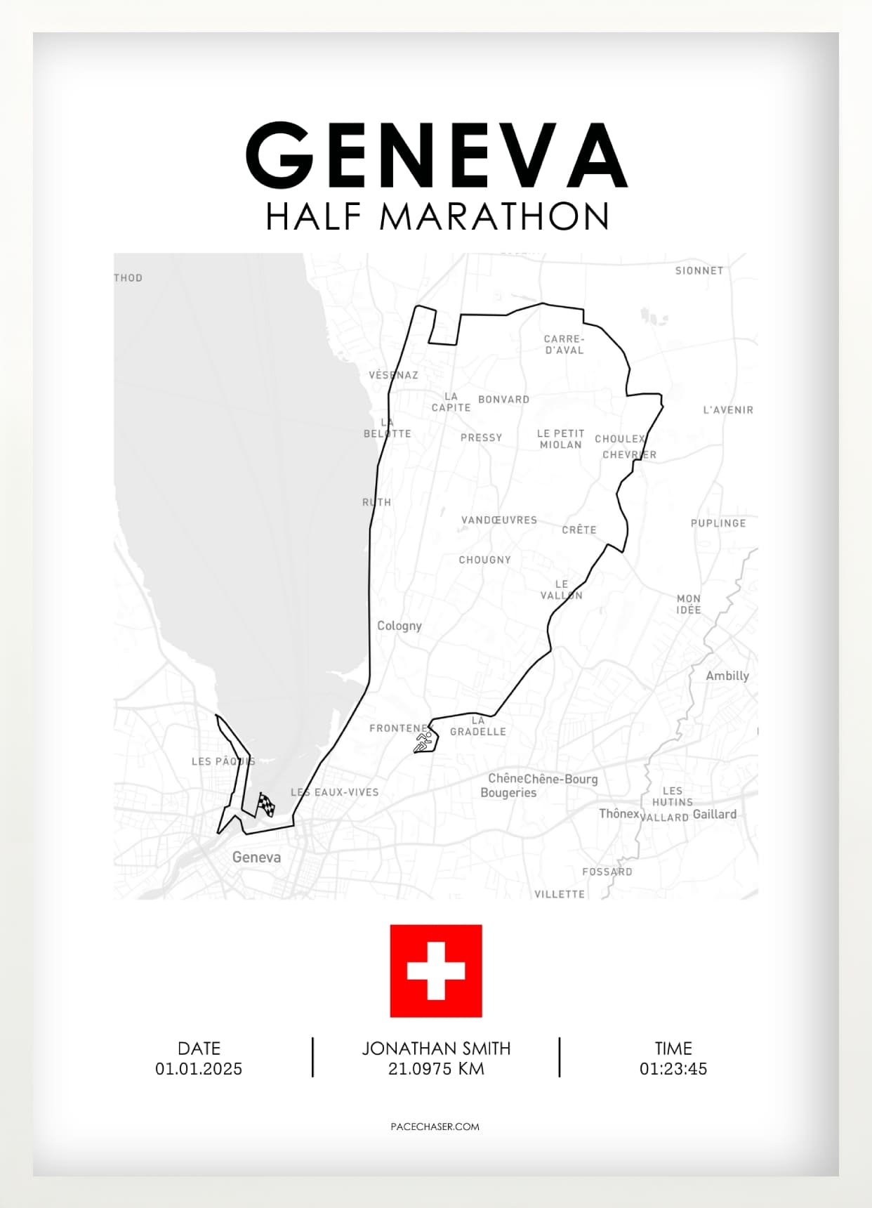 Halbmarathon Genf Poster