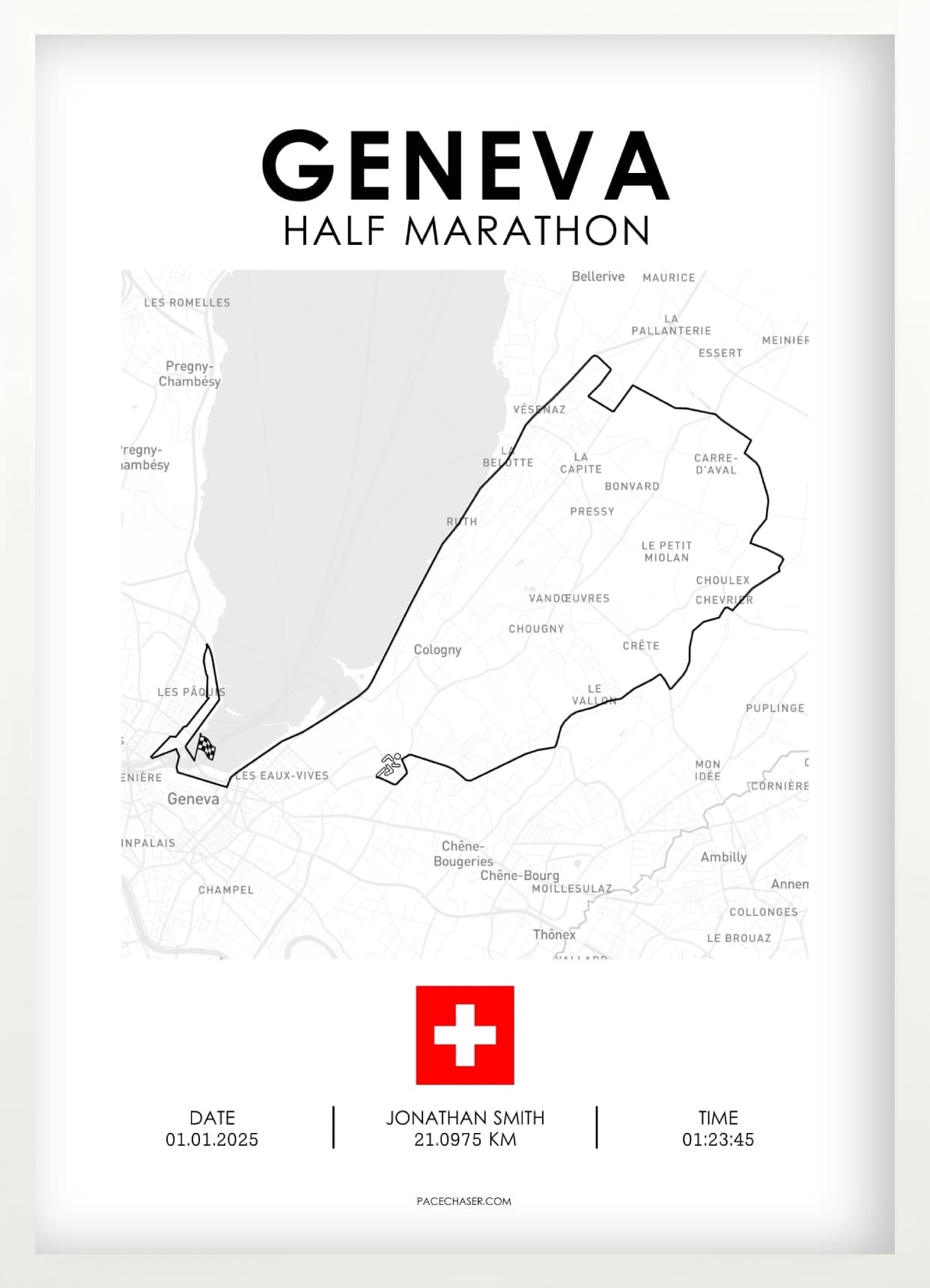 Halbmarathon Genf Poster