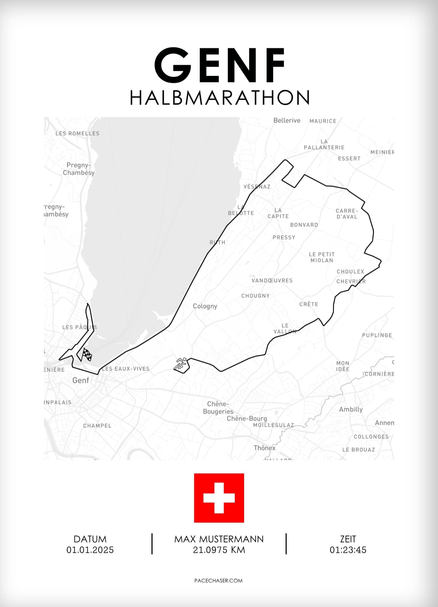 Halbmarathon Genf Poster