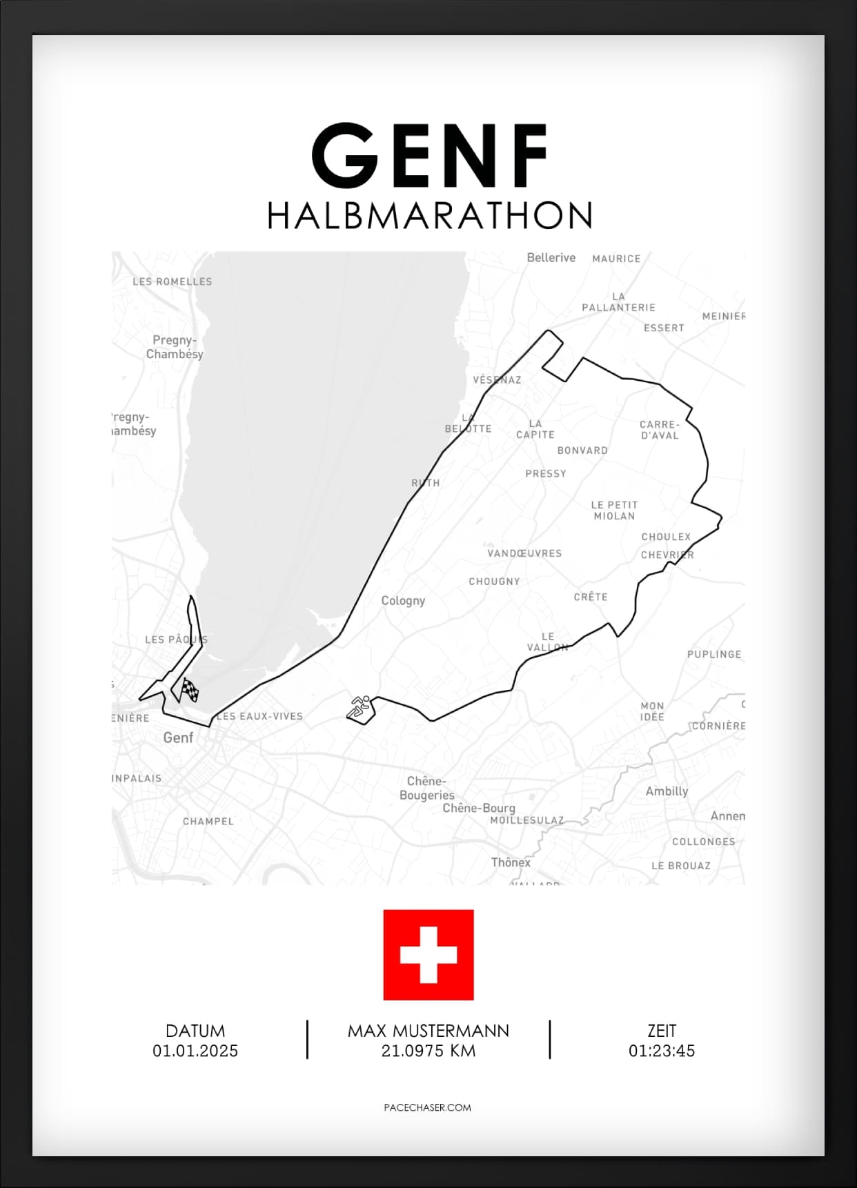 Halbmarathon Genf Poster