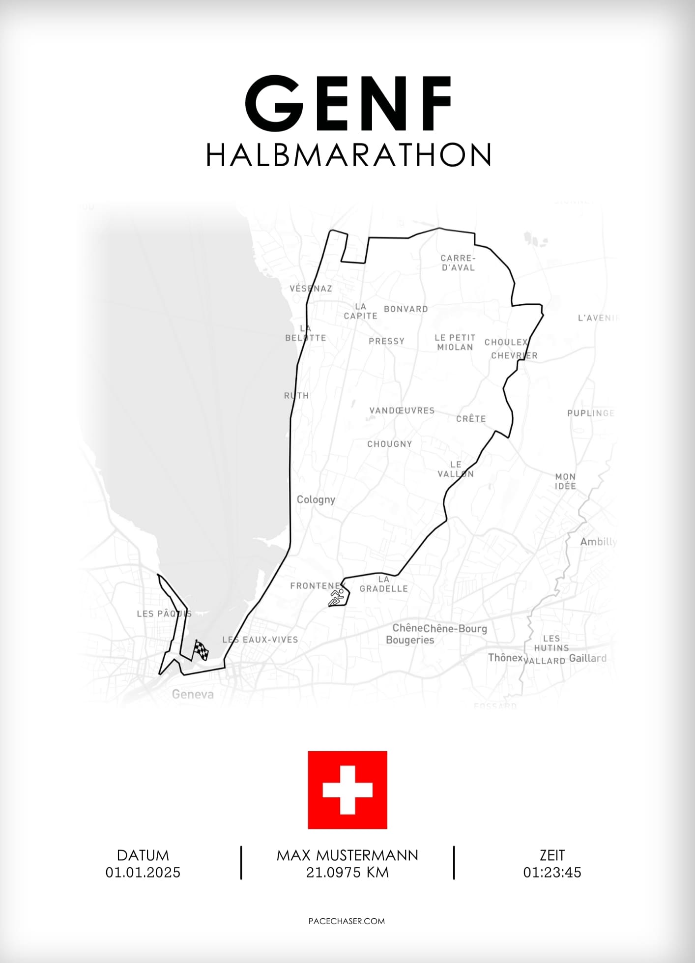 Halbmarathon Genf Poster