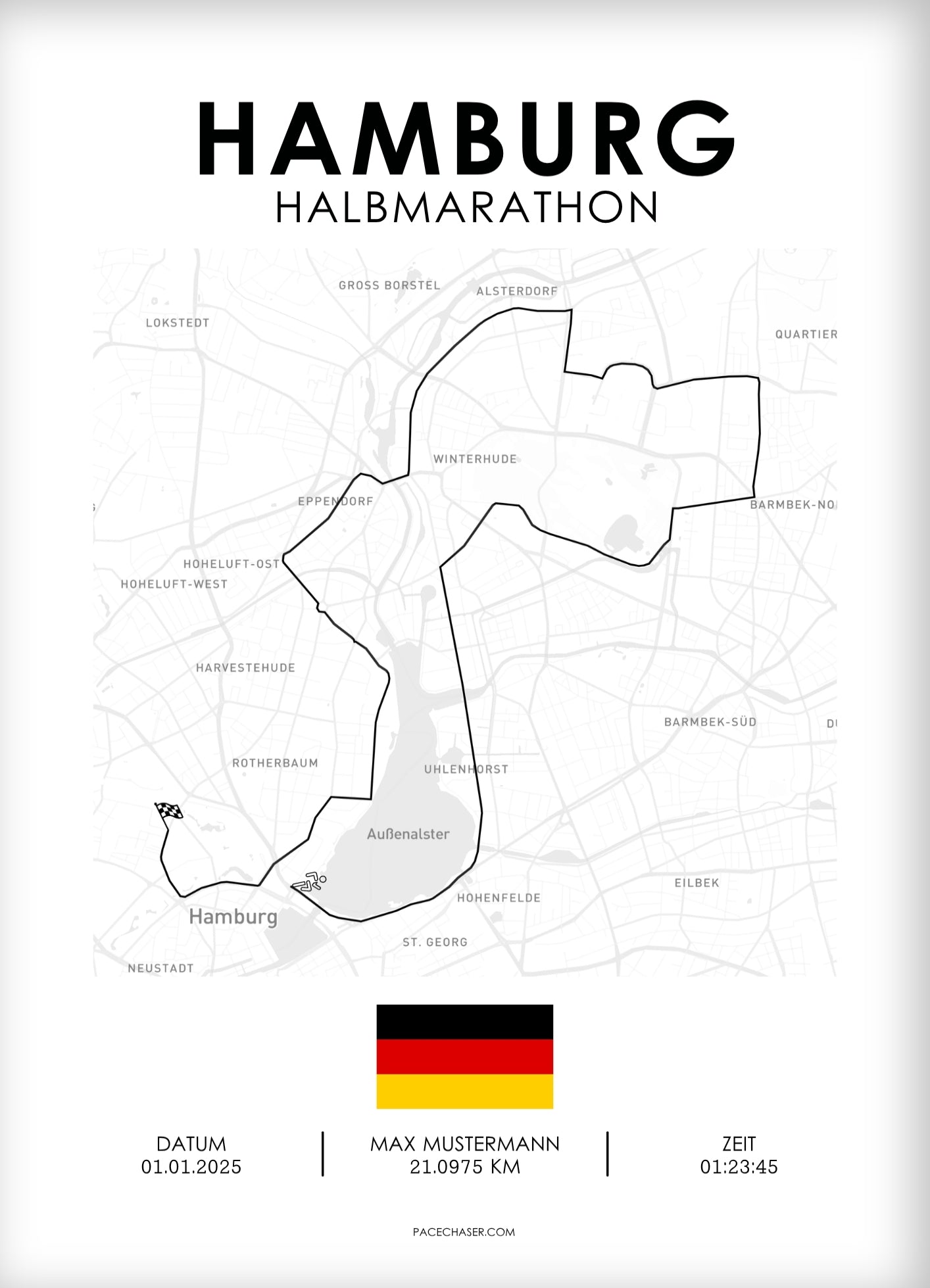 Halbmarathon Hamburg Poster (ab 2026)