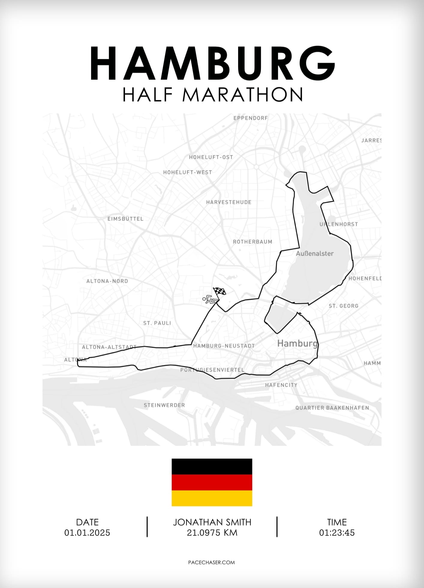 Halbmarathon Hamburg Poster