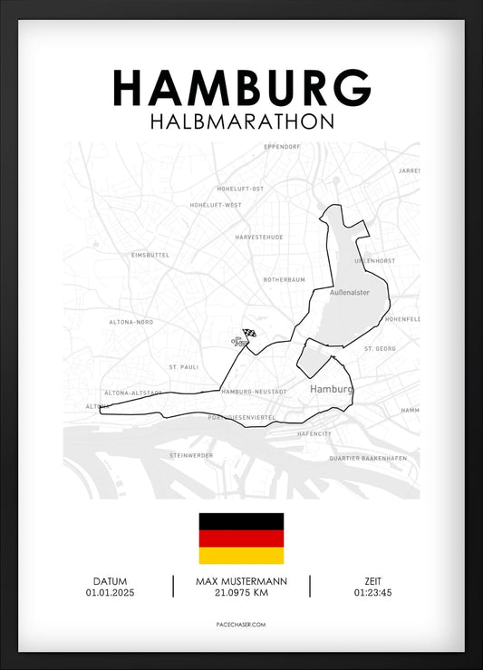 Halbmarathon Hamburg Poster