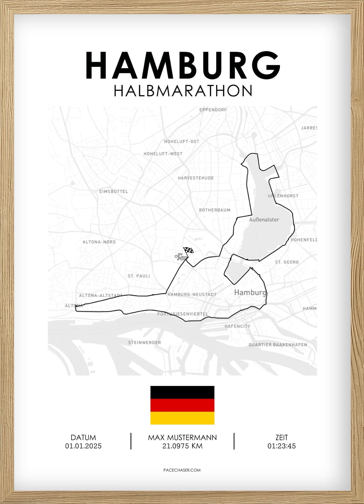 Halbmarathon Hamburg Poster