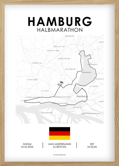 Halbmarathon Hamburg Poster (bis 2025)