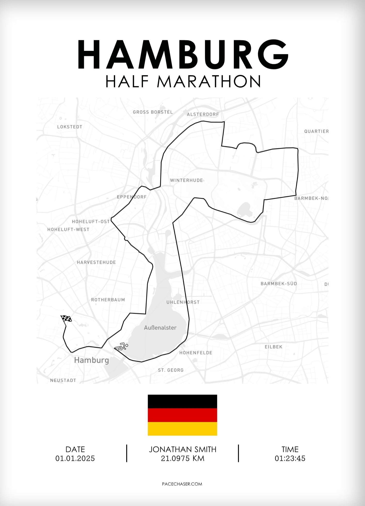 Halbmarathon Hamburg Poster (ab 2026)