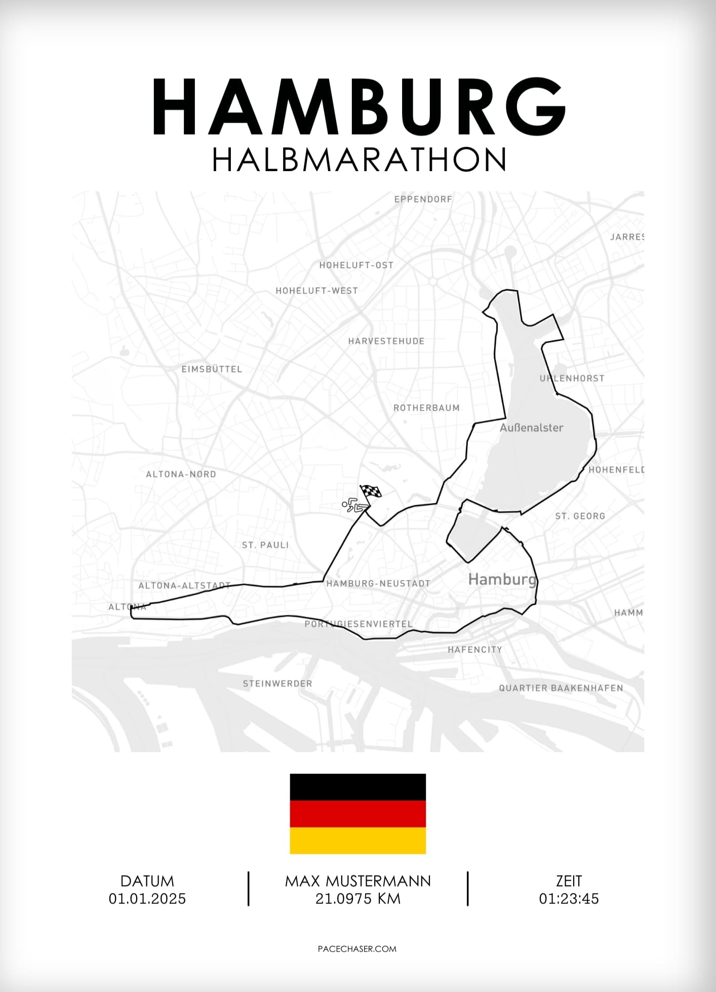 Halbmarathon Hamburg Poster