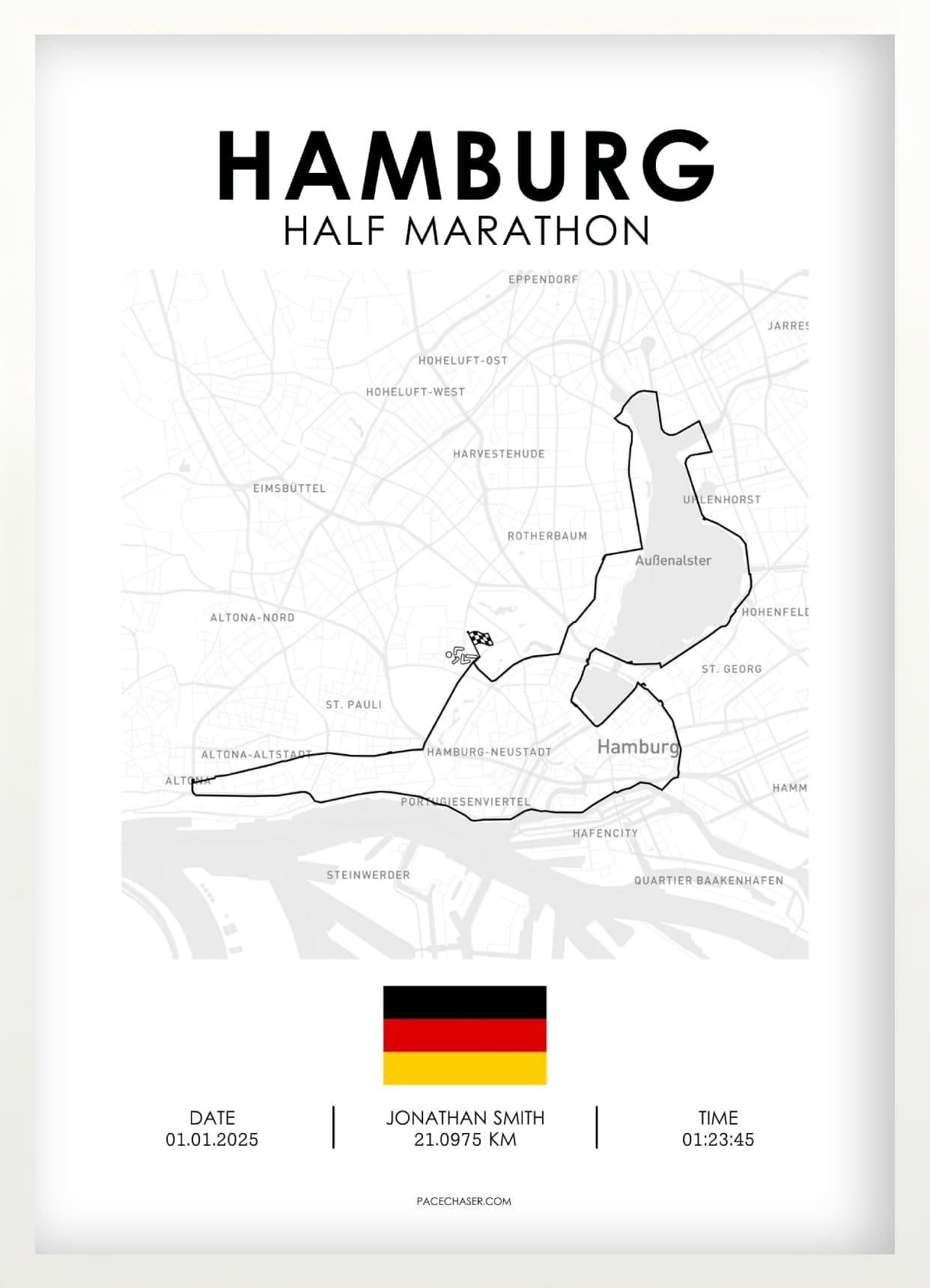 Halbmarathon Hamburg Poster