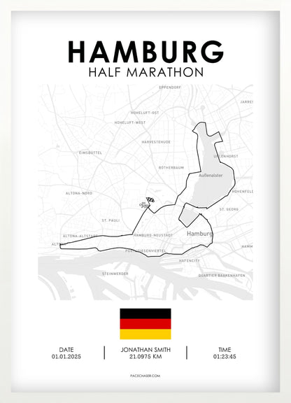 Halbmarathon Hamburg Poster (bis 2025)