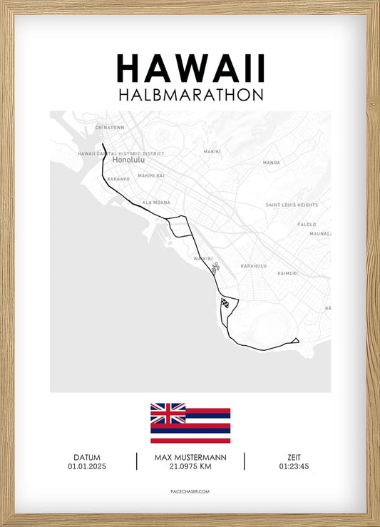 Halbmarathon Hawaii Poster