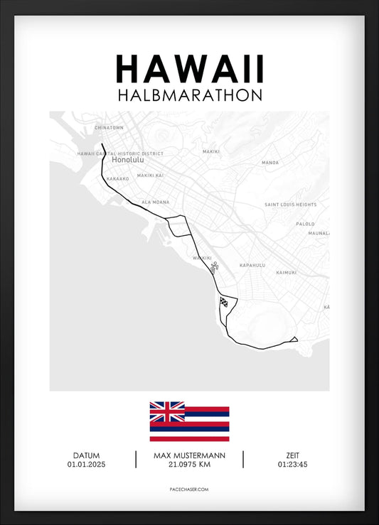 Halbmarathon Hawaii Poster
