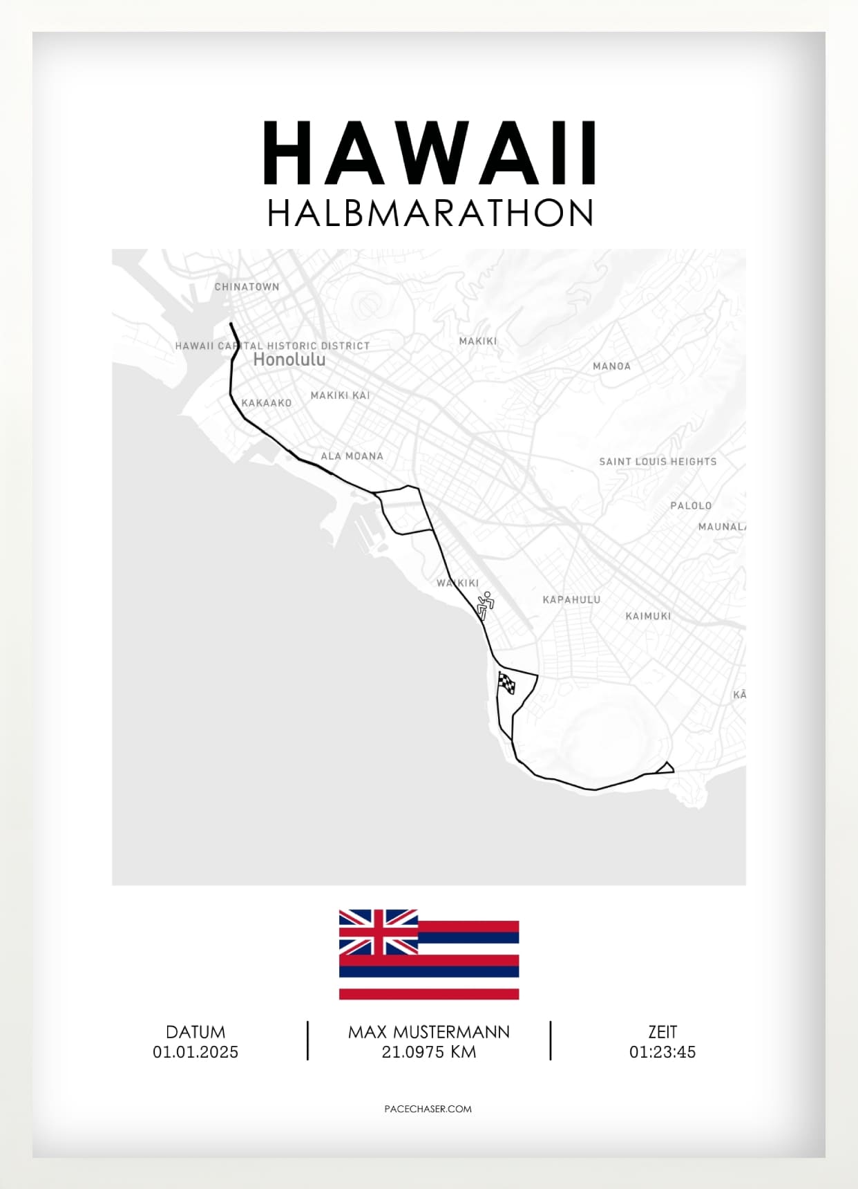 Halbmarathon Hawaii Poster