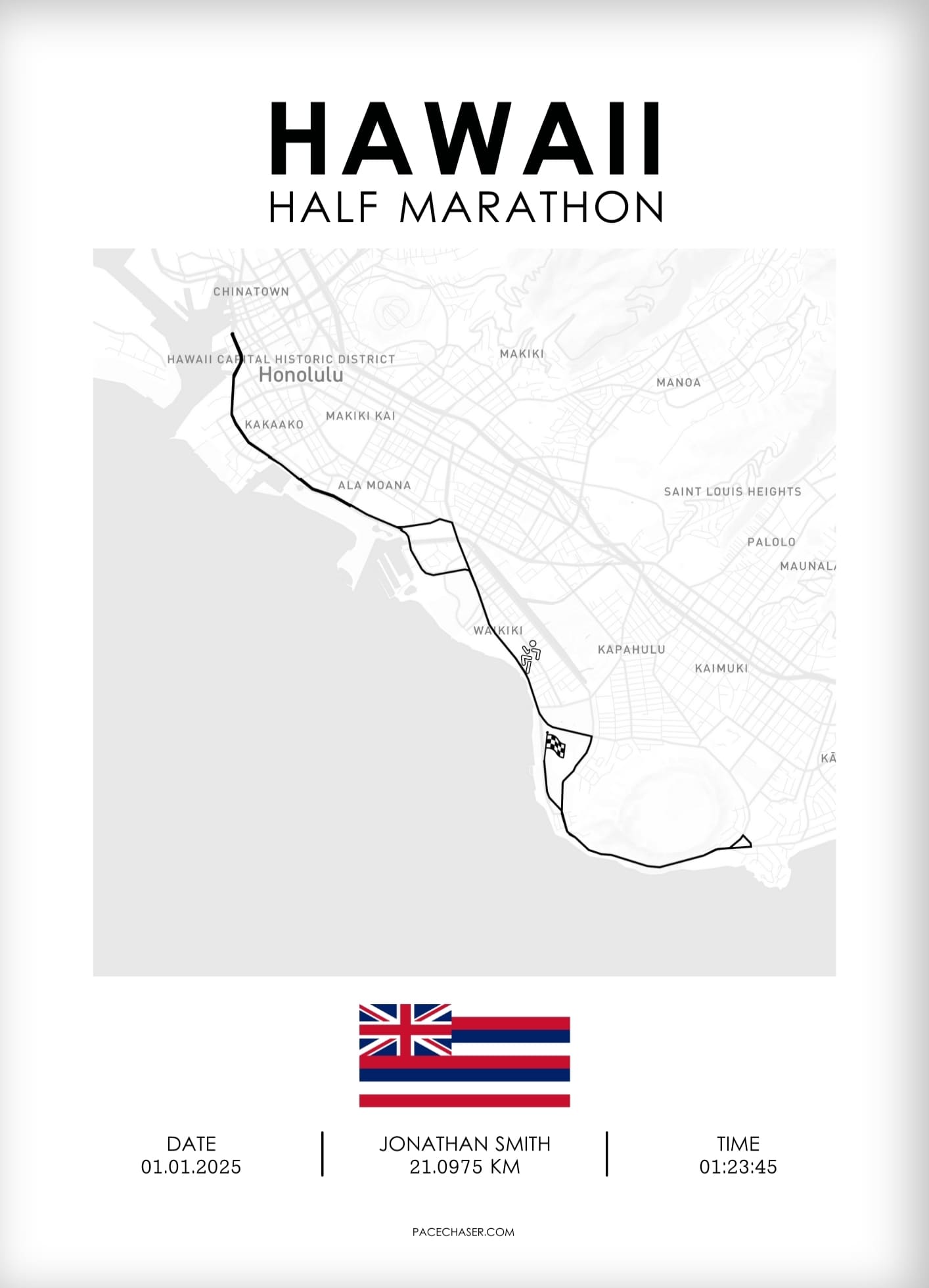 Halbmarathon Hawaii Poster