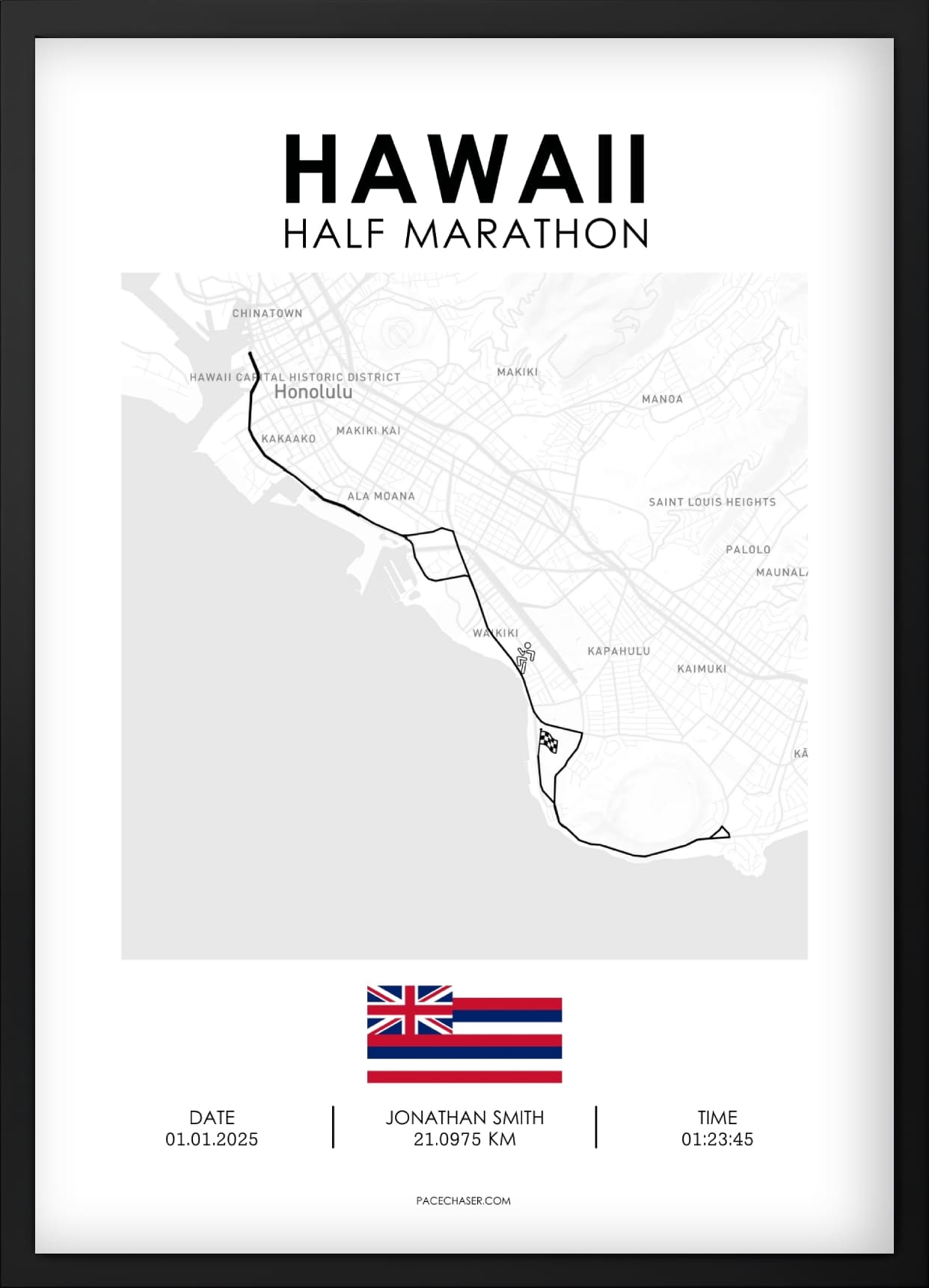 Halbmarathon Hawaii Poster