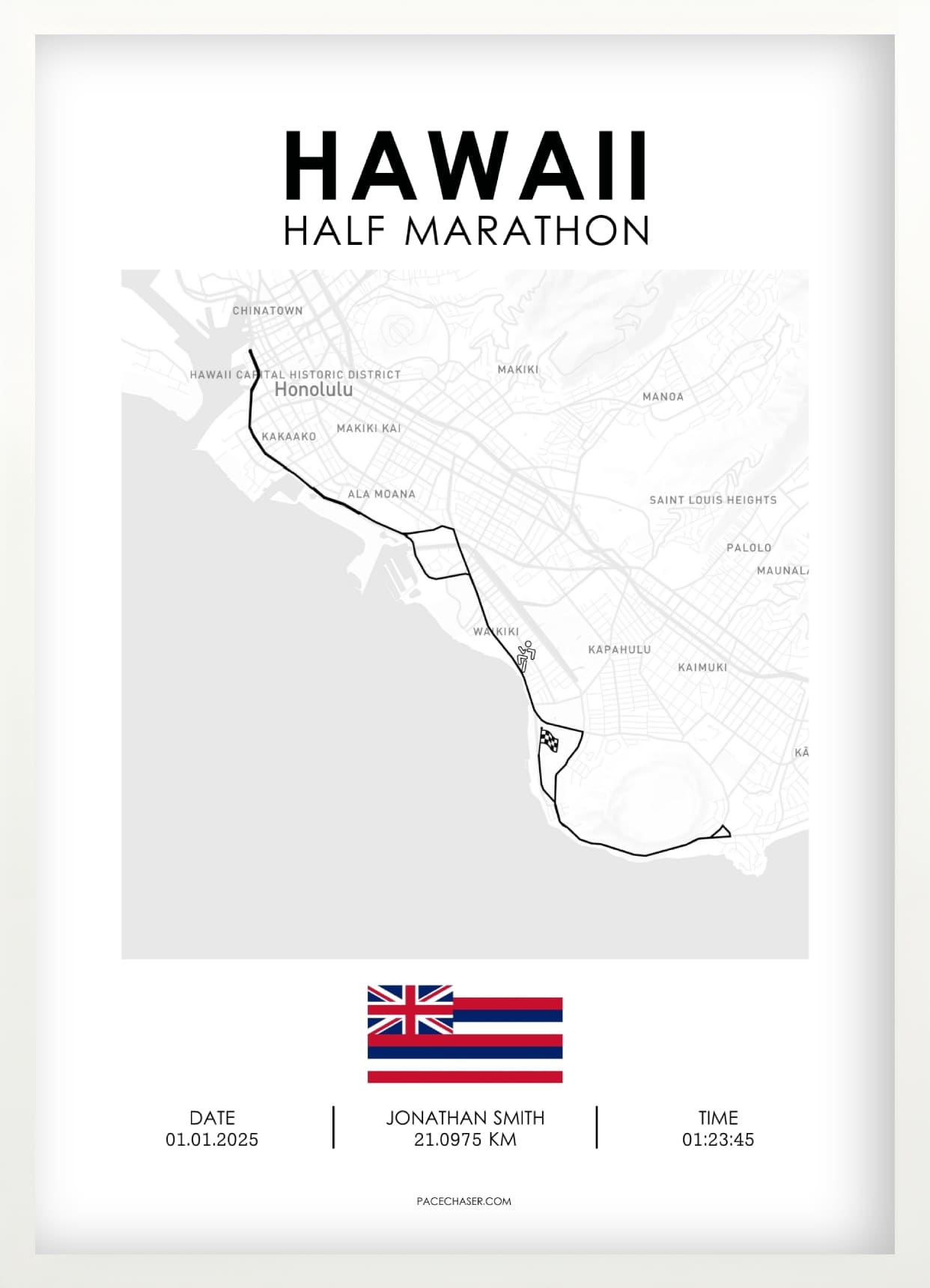 Halbmarathon Hawaii Poster