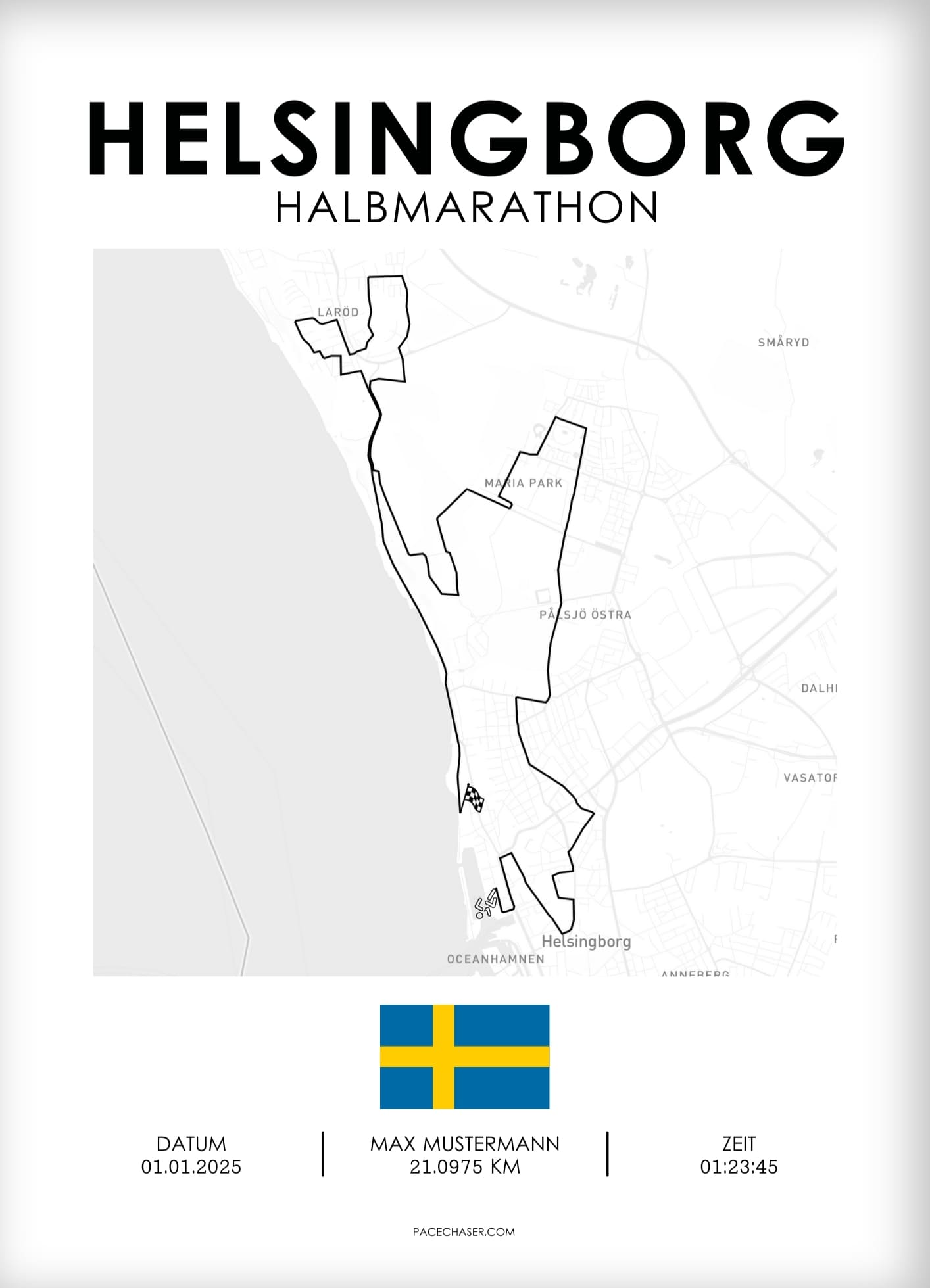 Halbmarathon Helsingborg Poster