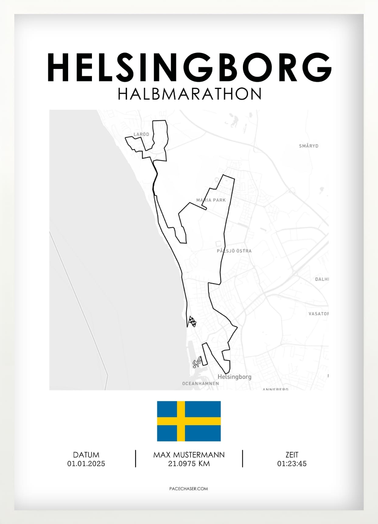 Halbmarathon Helsingborg Poster