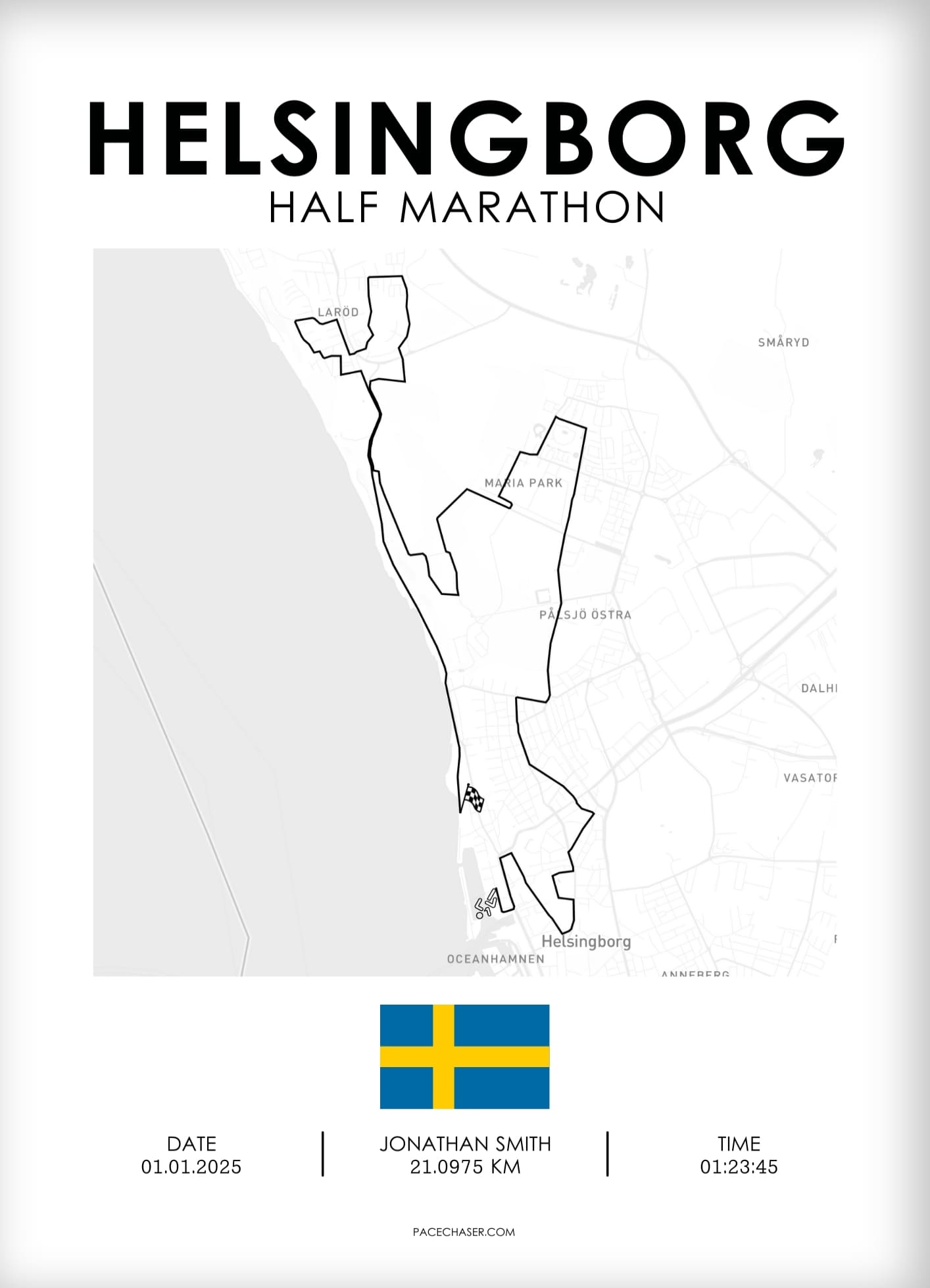 Halbmarathon Helsingborg Poster