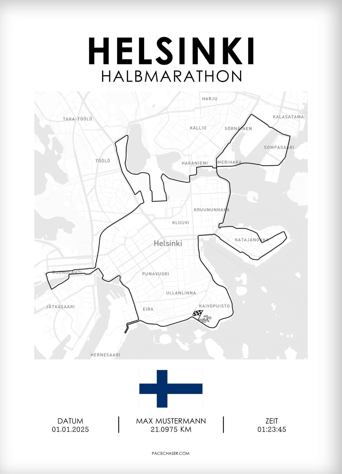 Halbmarathon Helsinki Poster (ab 2026)