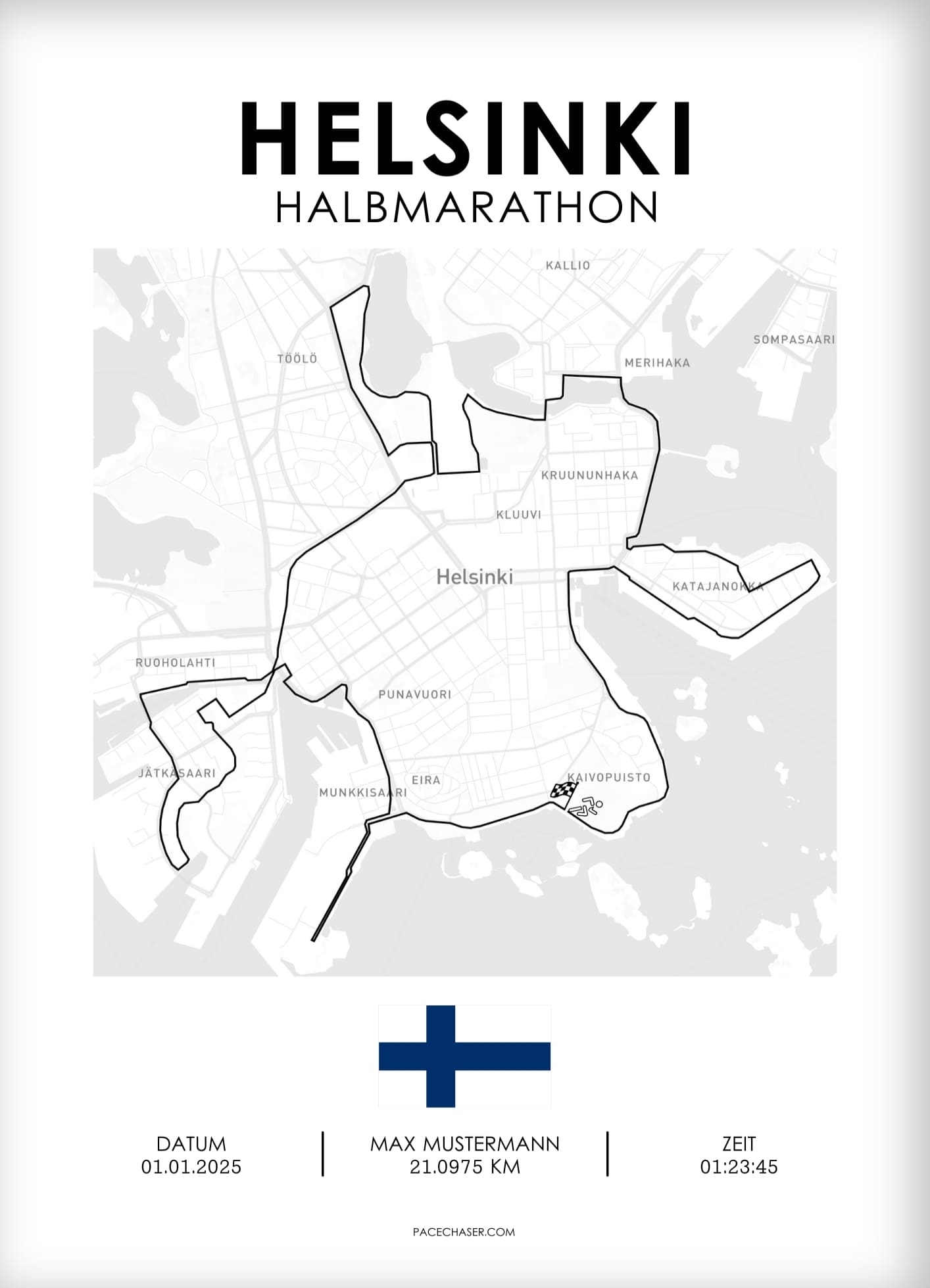 Halbmarathon Helsinki Poster