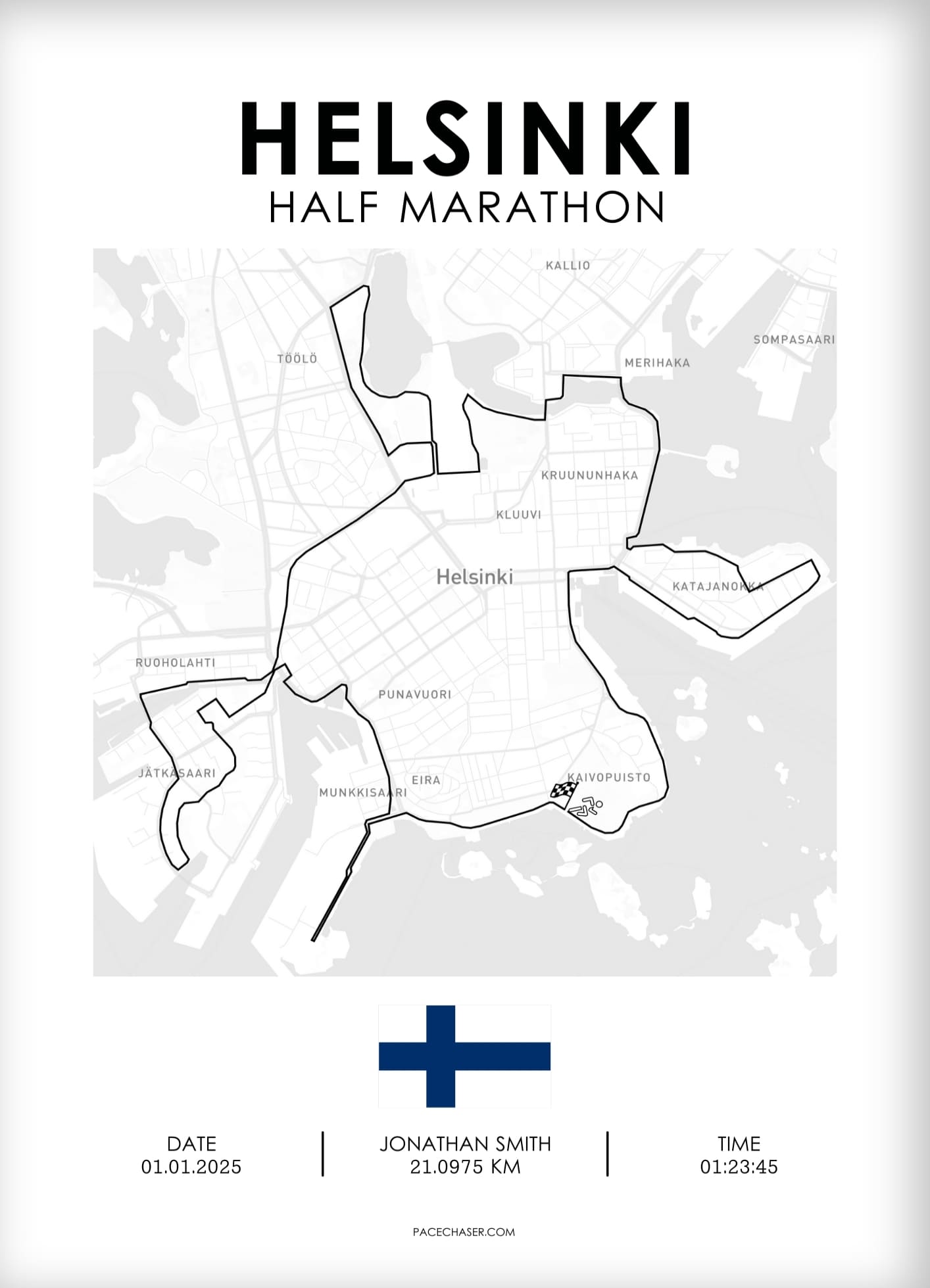 Halbmarathon Helsinki Poster