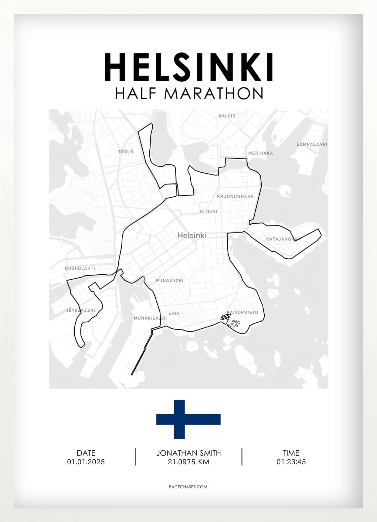 Halbmarathon Helsinki Poster