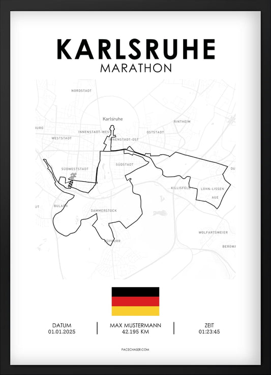 Karlsruhe Laufposter (Marathon / Halbmarathon)