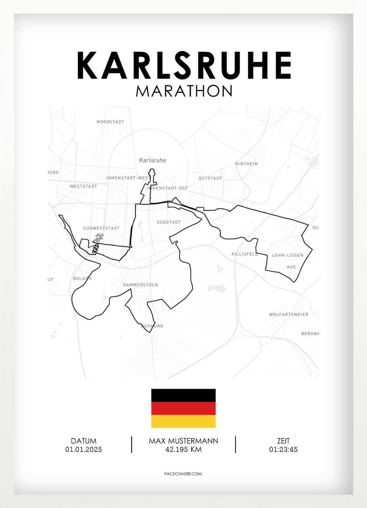 Karlsruhe Laufposter (Marathon / Halbmarathon)