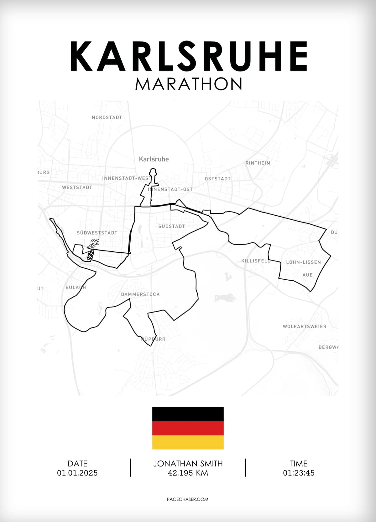 Karlsruhe Laufposter (Marathon / Halbmarathon)