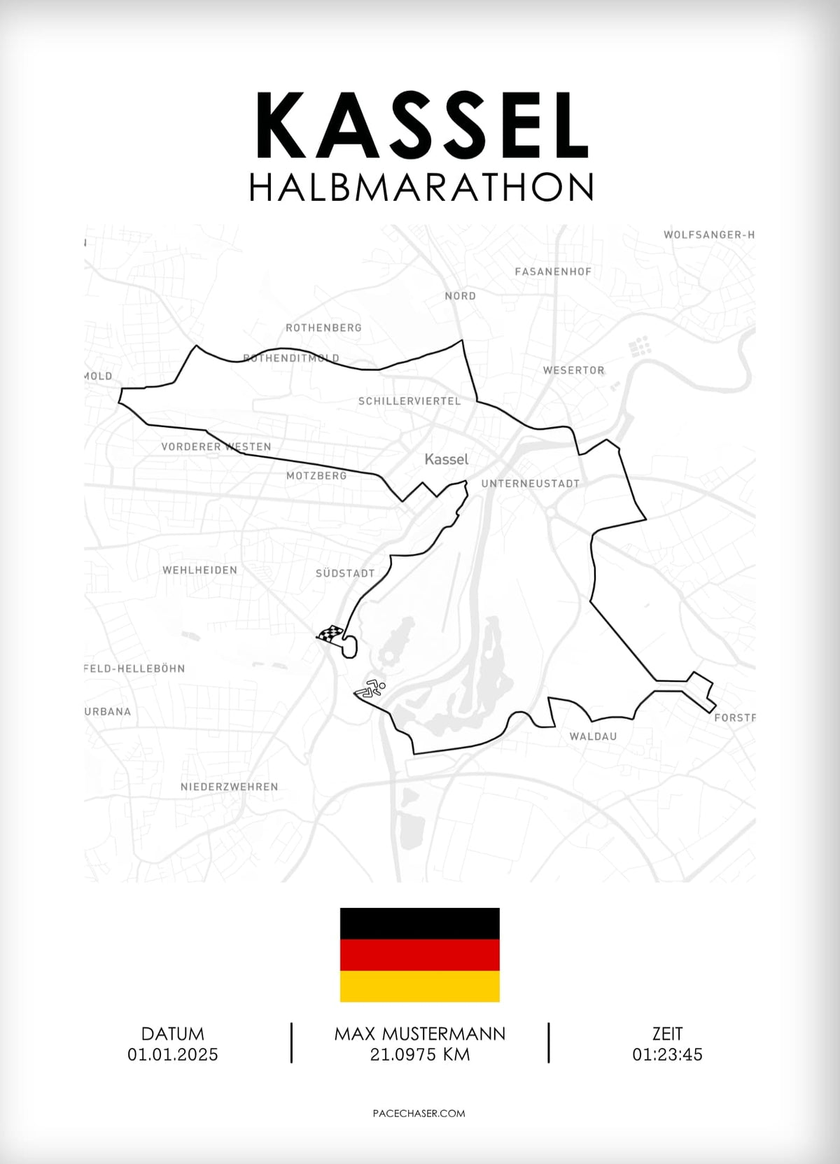 Karlsruhe Laufposter (Marathon / Halbmarathon)