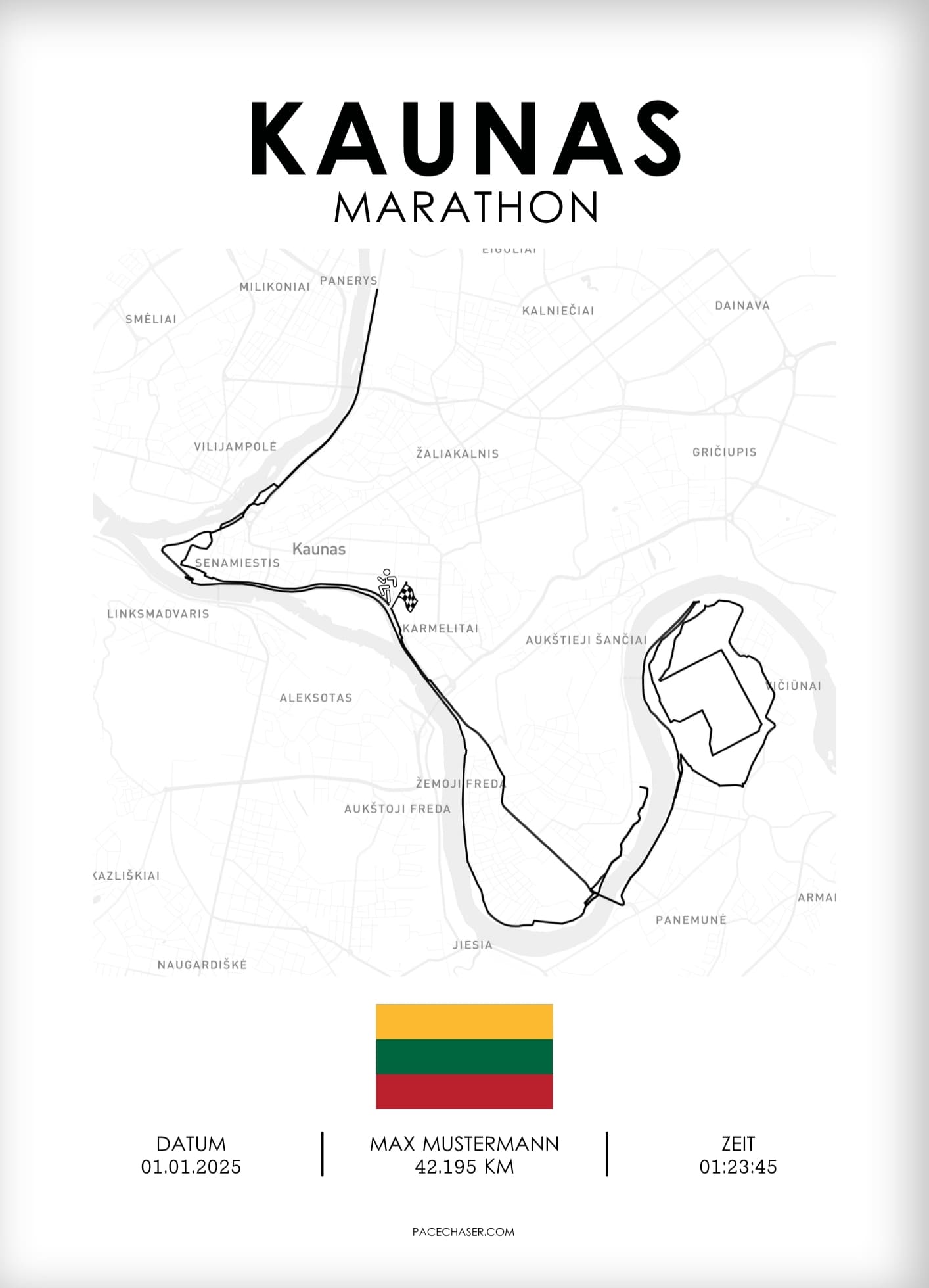 Plakat til Kaunas Marathon