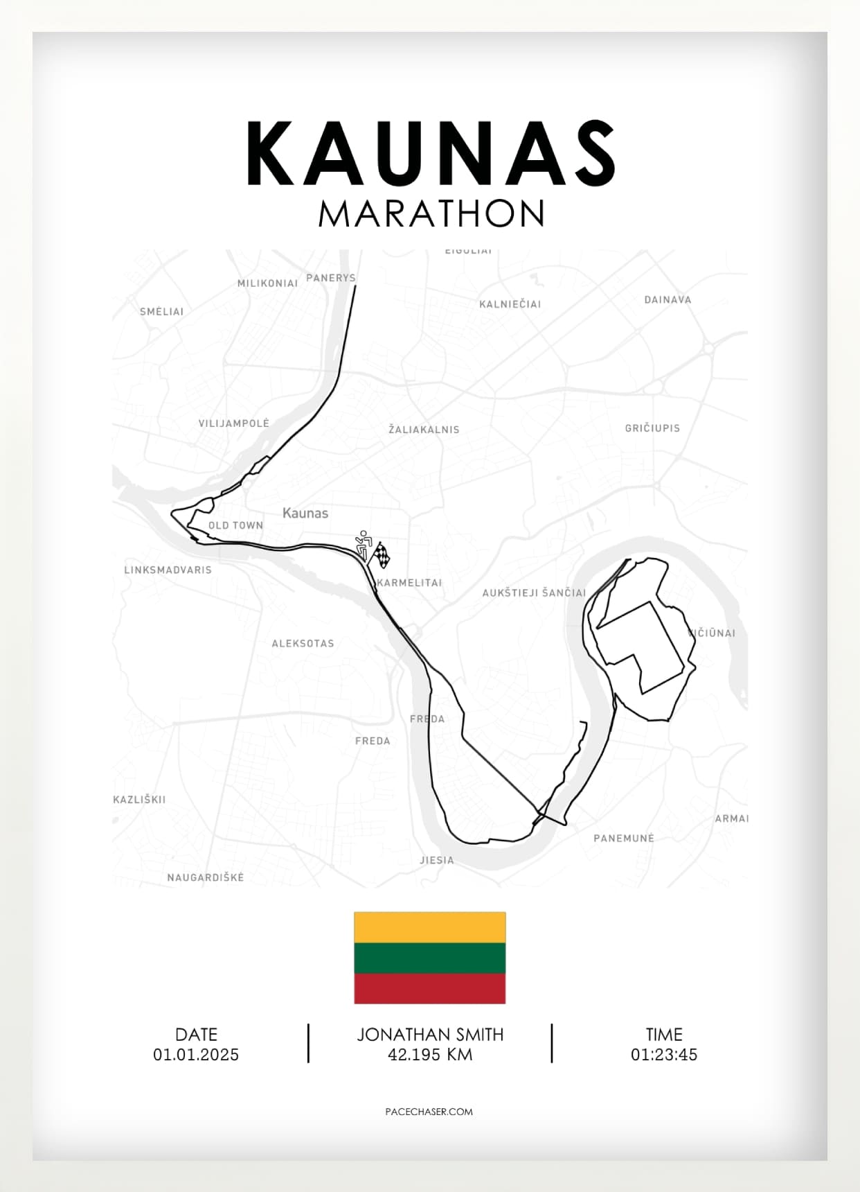 Plakat til Kaunas Marathon