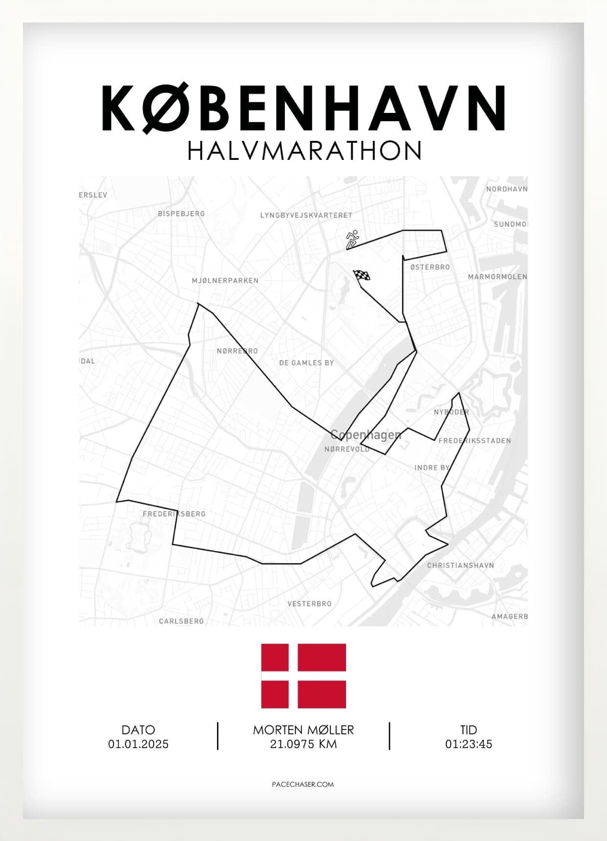 Halbmarathon Kopenhagen Poster (Superhalf)  -  bis 2024