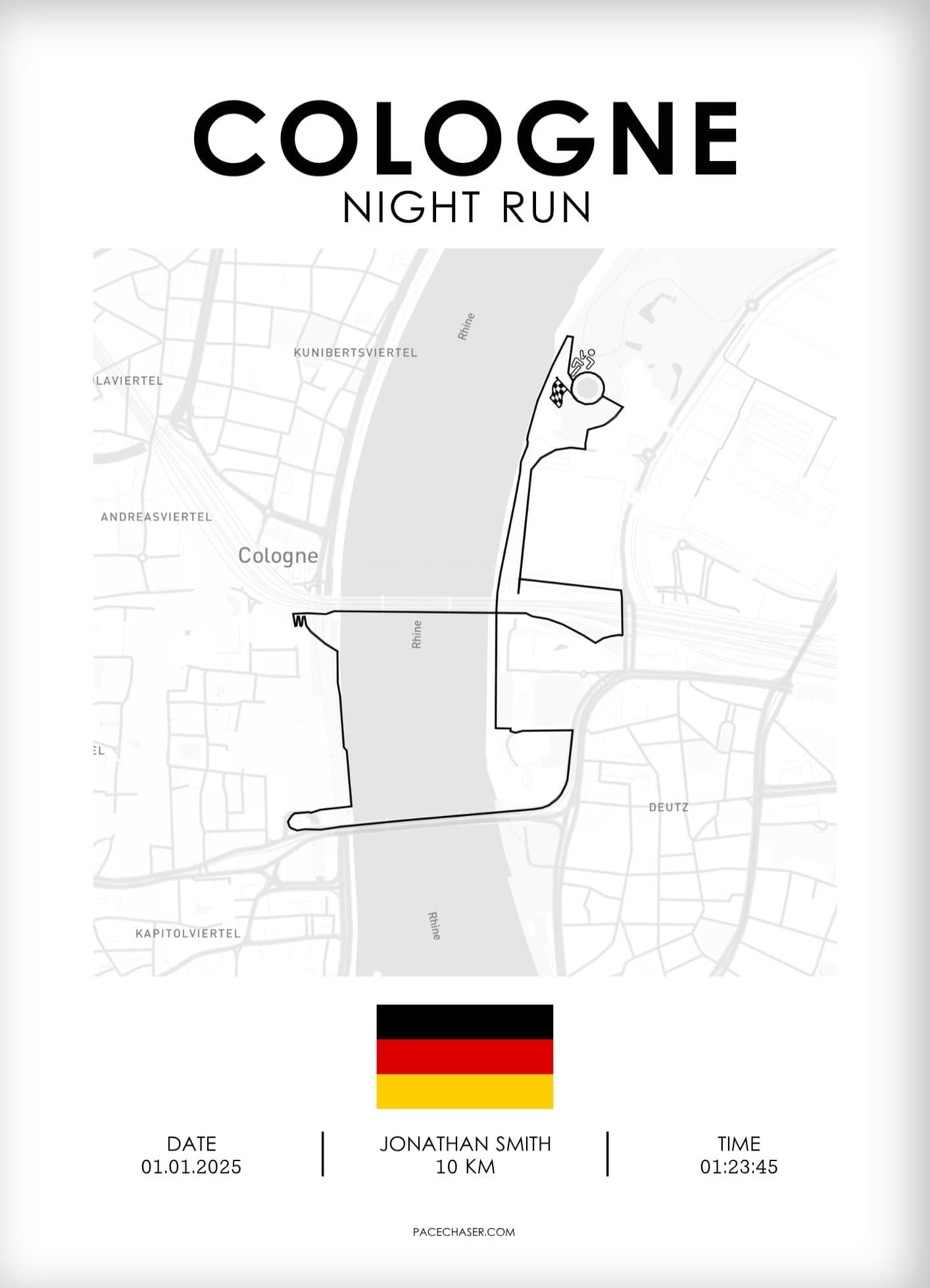 Night Run in Cologne Poster