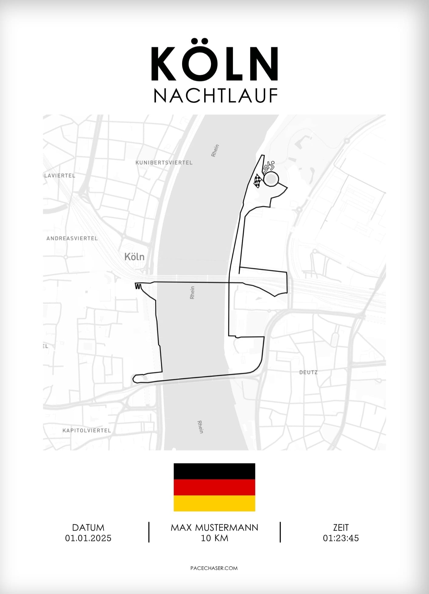 Night Run in Cologne Poster
