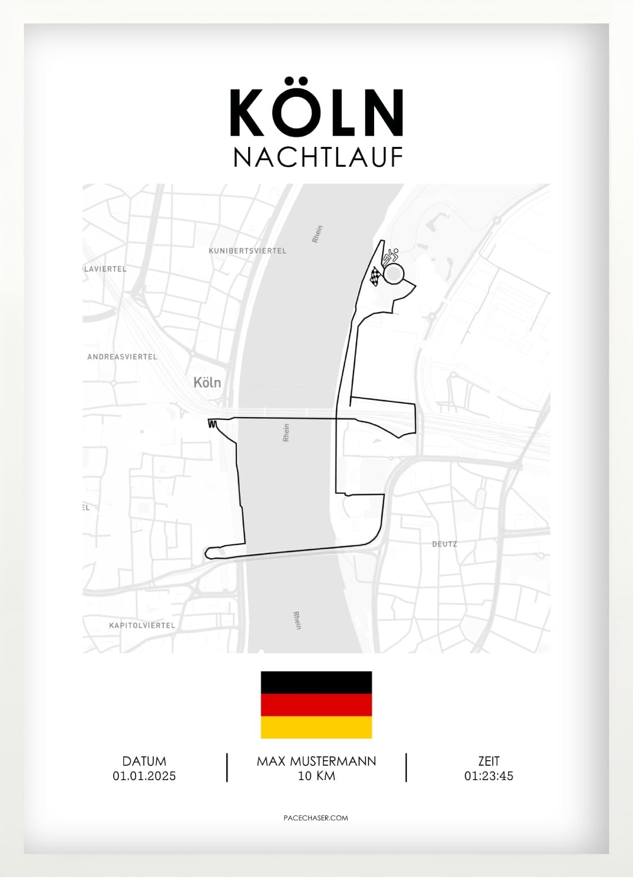 Night Run in Cologne Poster