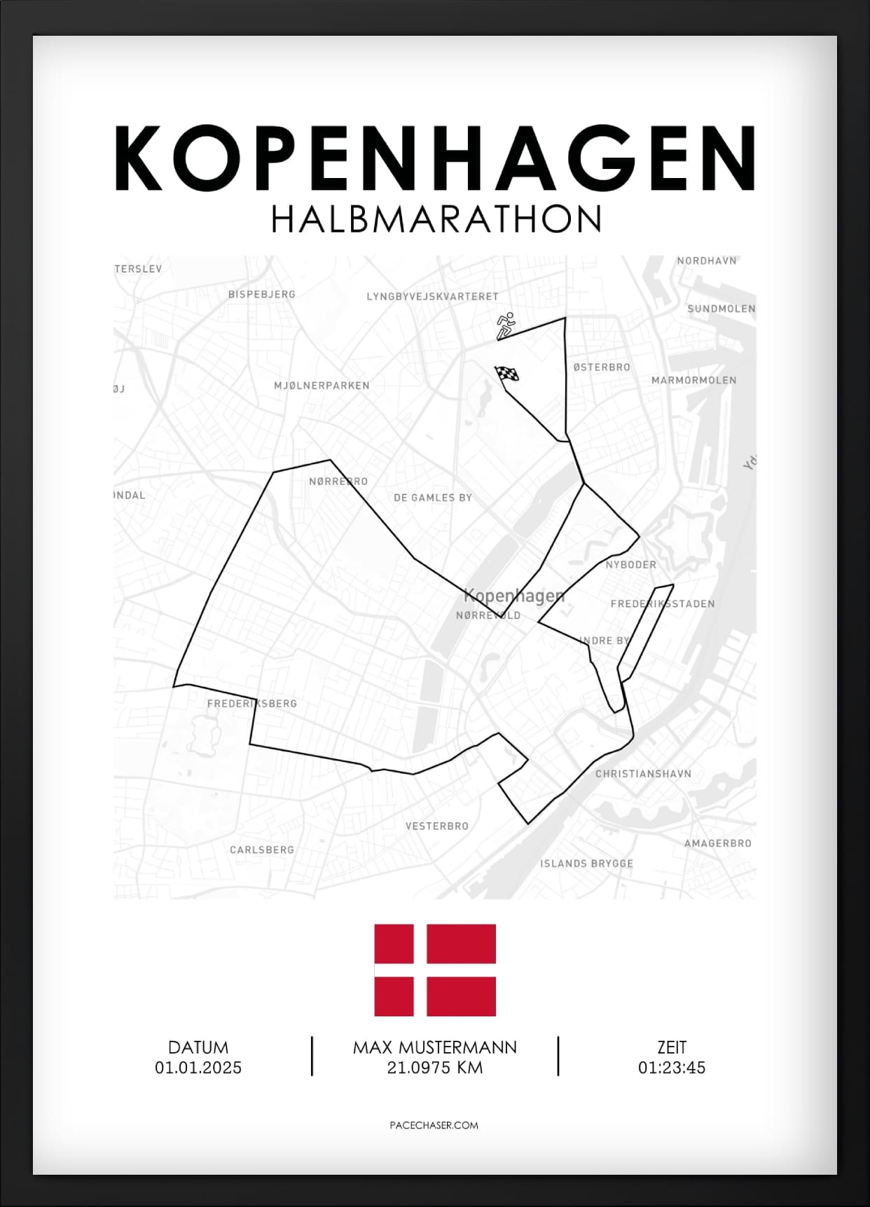 Halbmarathon Kopenhagen Poster (Superhalf) - ab 2025