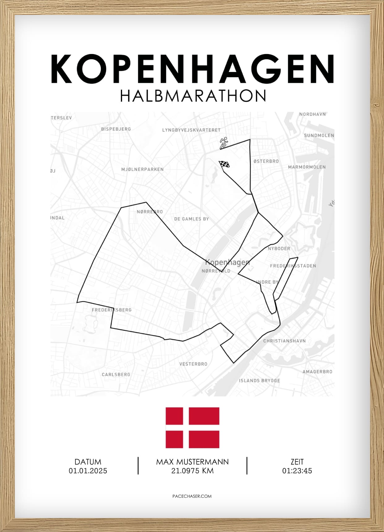 Halbmarathon Kopenhagen Poster (Superhalf) - ab 2025
