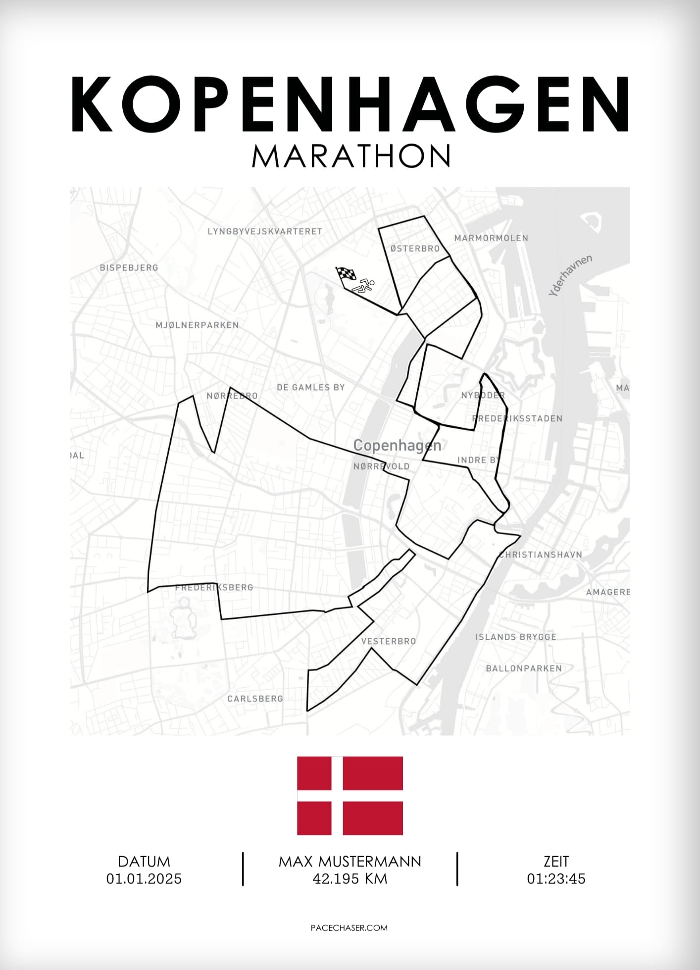 Marathon Kopenhagen Poster - bis 2024