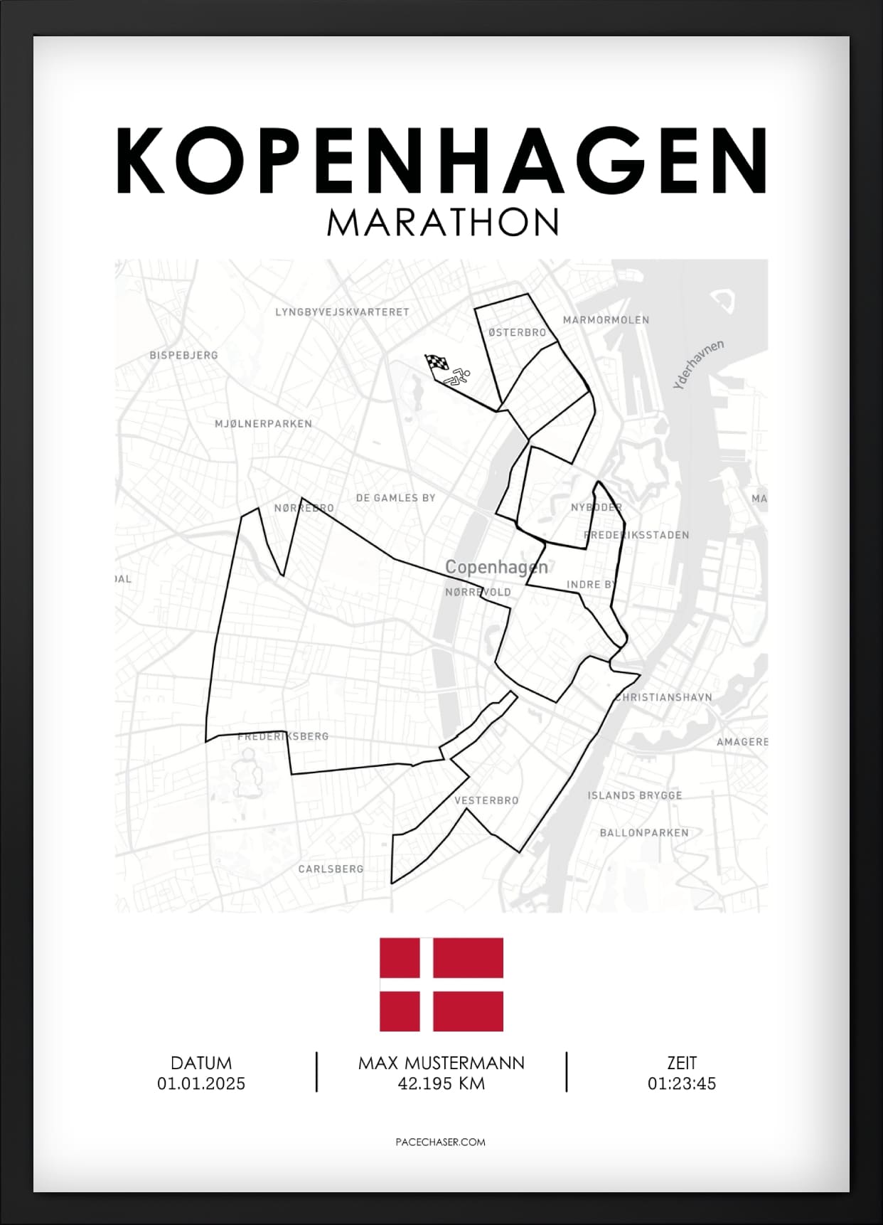 Marathon Kopenhagen Poster - bis 2024