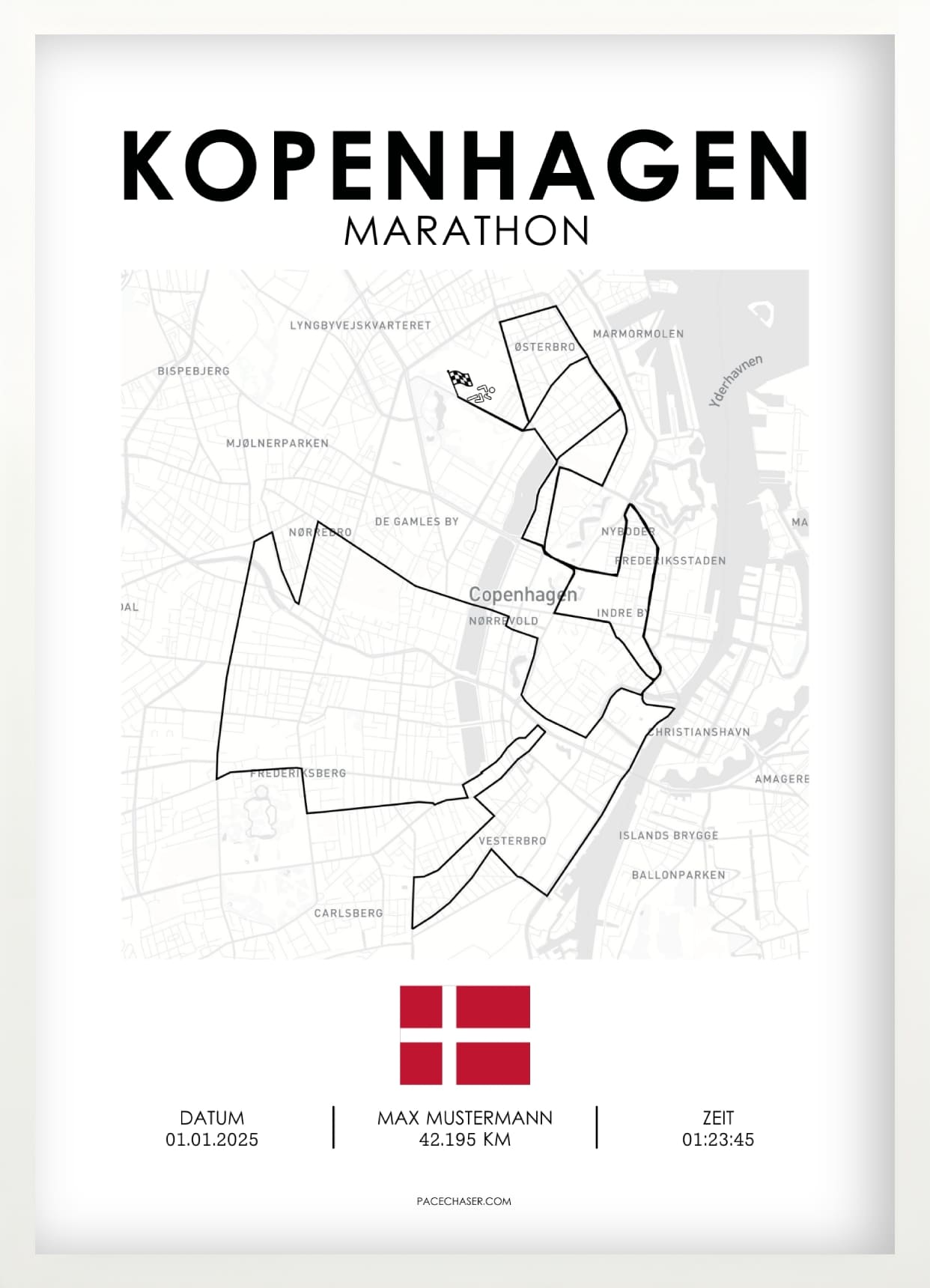 Marathon Kopenhagen Poster - bis 2024