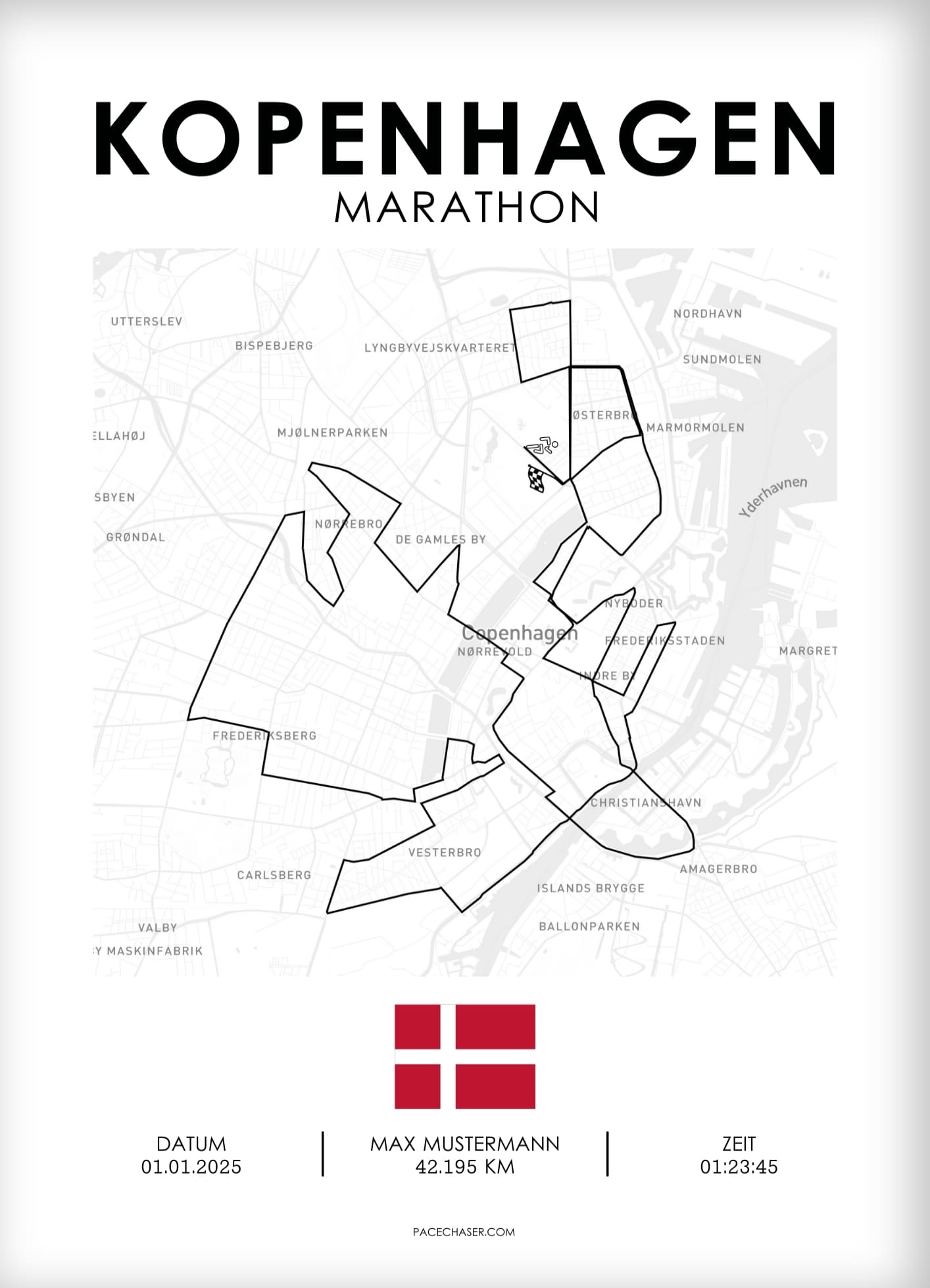 Copenhagen Marathon Poster - from 2025