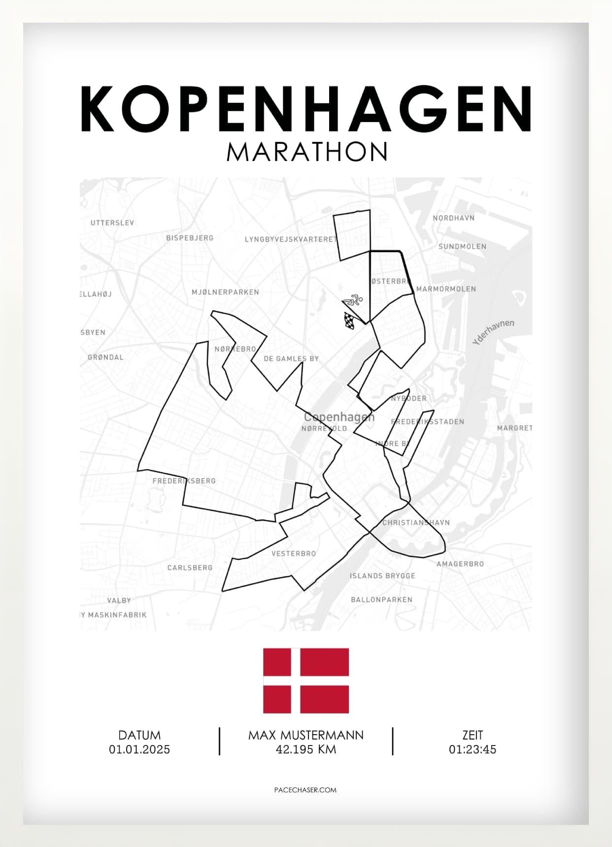 Copenhagen Marathon Poster - from 2025