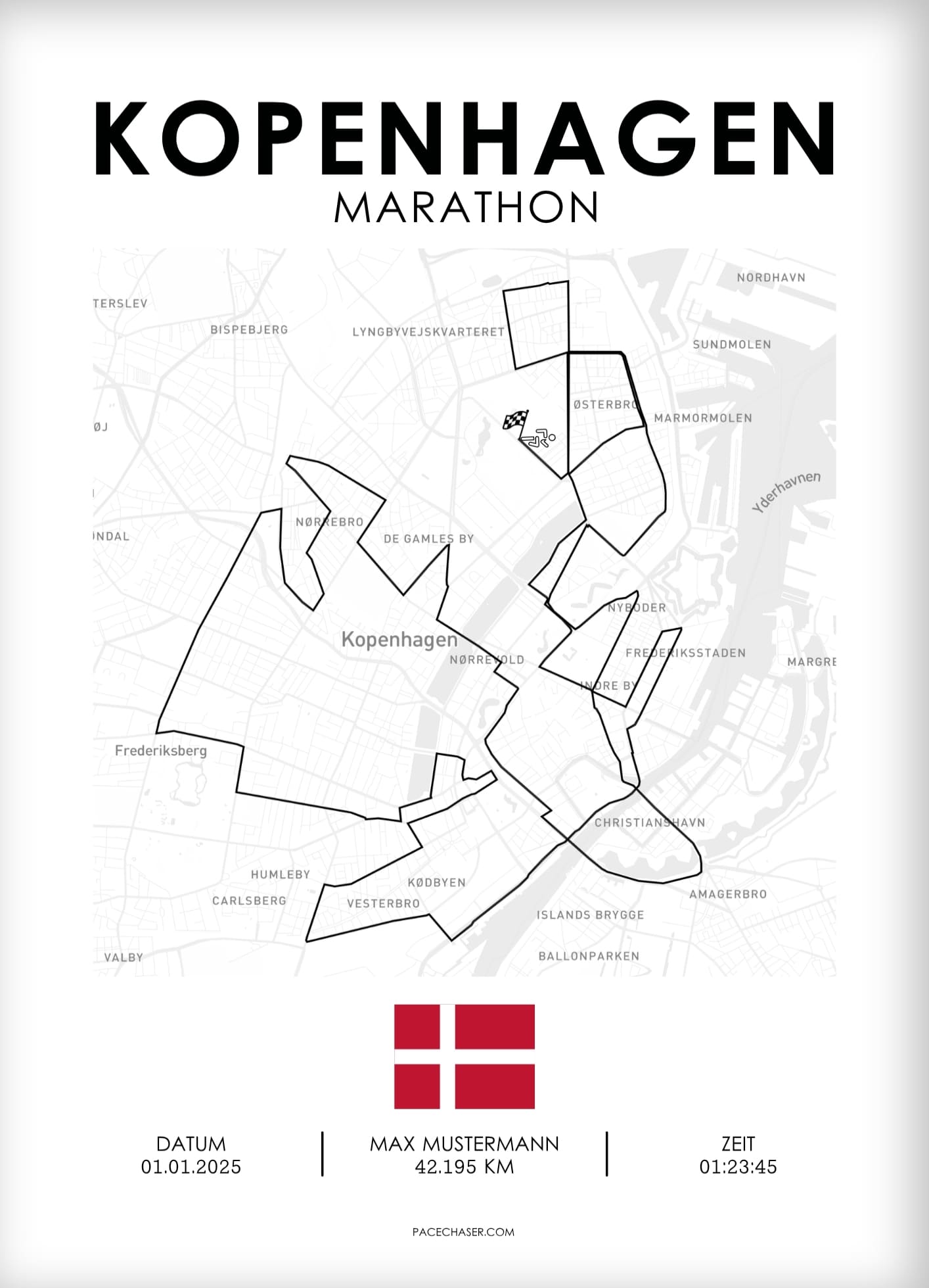 Copenhagen Marathon Poster - from 2025