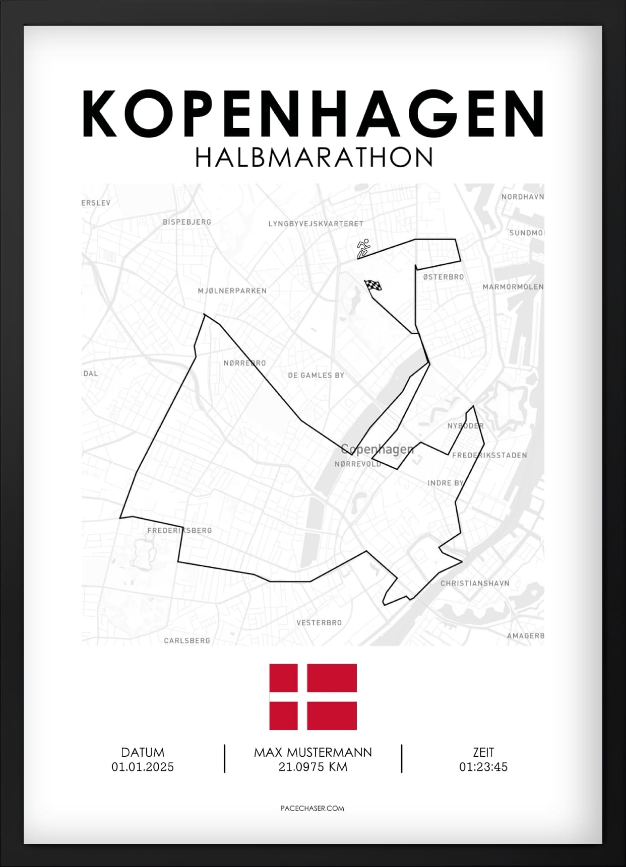 Halbmarathon Kopenhagen Poster (Superhalf)  -  bis 2024