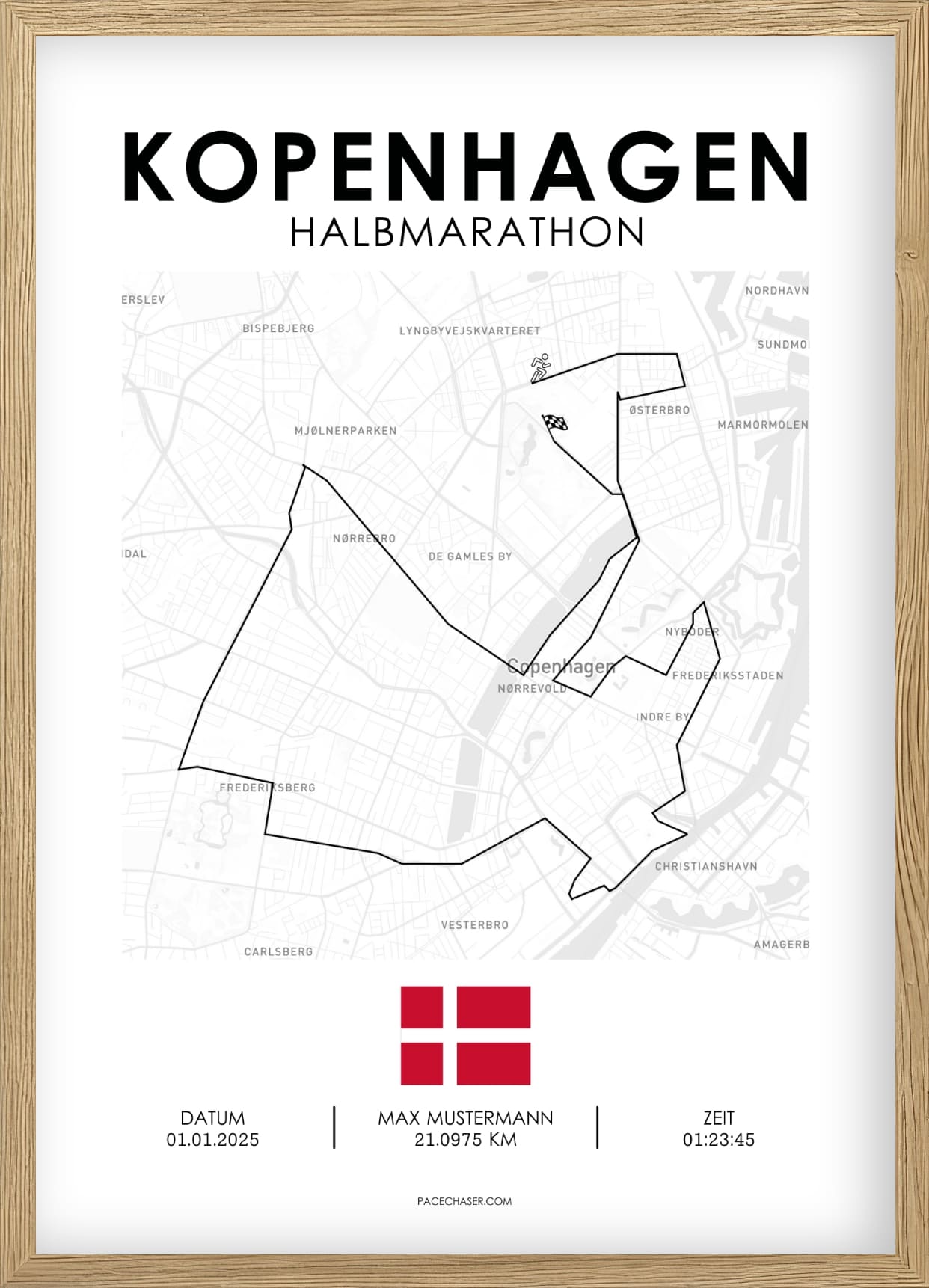Halbmarathon Kopenhagen Poster (Superhalf)  -  bis 2024