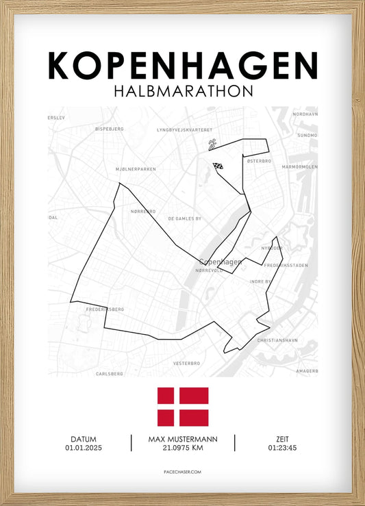 Halbmarathon Kopenhagen Poster (Superhalf)  -  bis 2024