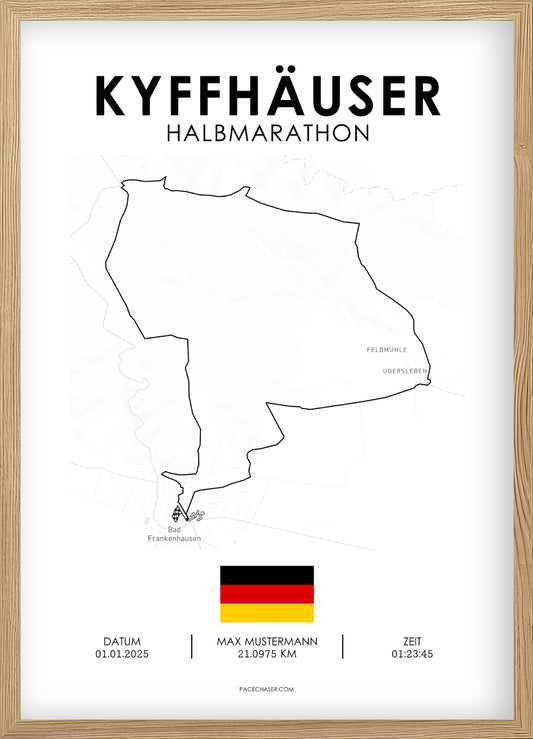 Halvmaraton Kyffhäuser Bjergløb Plakat